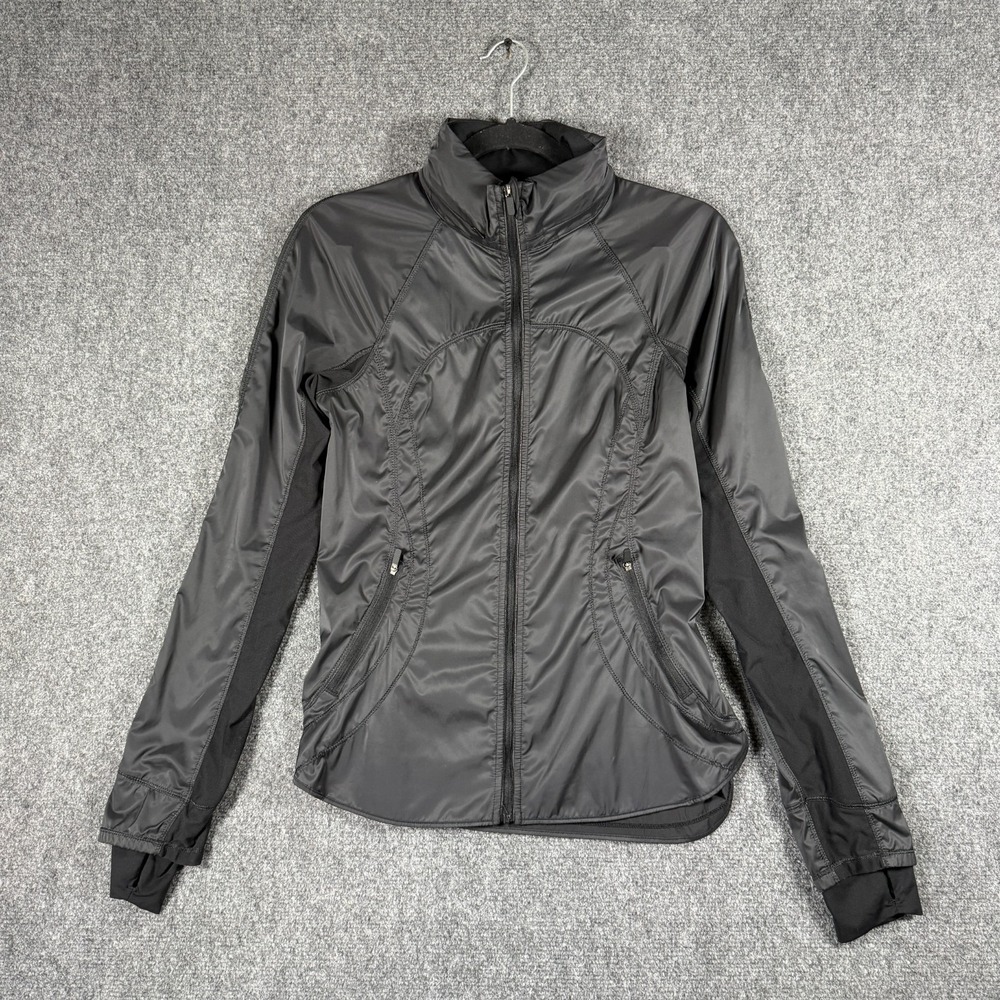Lululemon Goal Crusher Running Jacket Women's 4 Long Sleeve Hooded Zip-Up Nylon